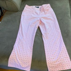 Pink and white capri pants by Etcetera sz 6